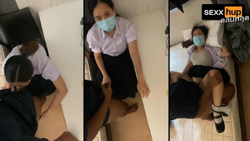 คลิปหลุด เย็ดแลกเกรด นักเรียน โดนครูเย็ด พาเข้าบ้านพักหลังเลิกเรียน เปิดควยให้อม แล้วจับเย็ดท่าหมา ซอยหีจนช้ำ ยืนไม่ไหว เย็ดคาชุดซะเลย
