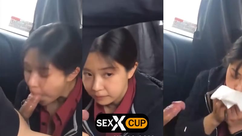 คลิปหลุด นักเรียน แอบอมควย ให้แฟนหลังรถ ตอนไปทัศนศึกษา ขอเสียว ปล่อยน้ำนิดนึง จับโขกโม๊คควย รีบเร่งจน แตกคาปาก